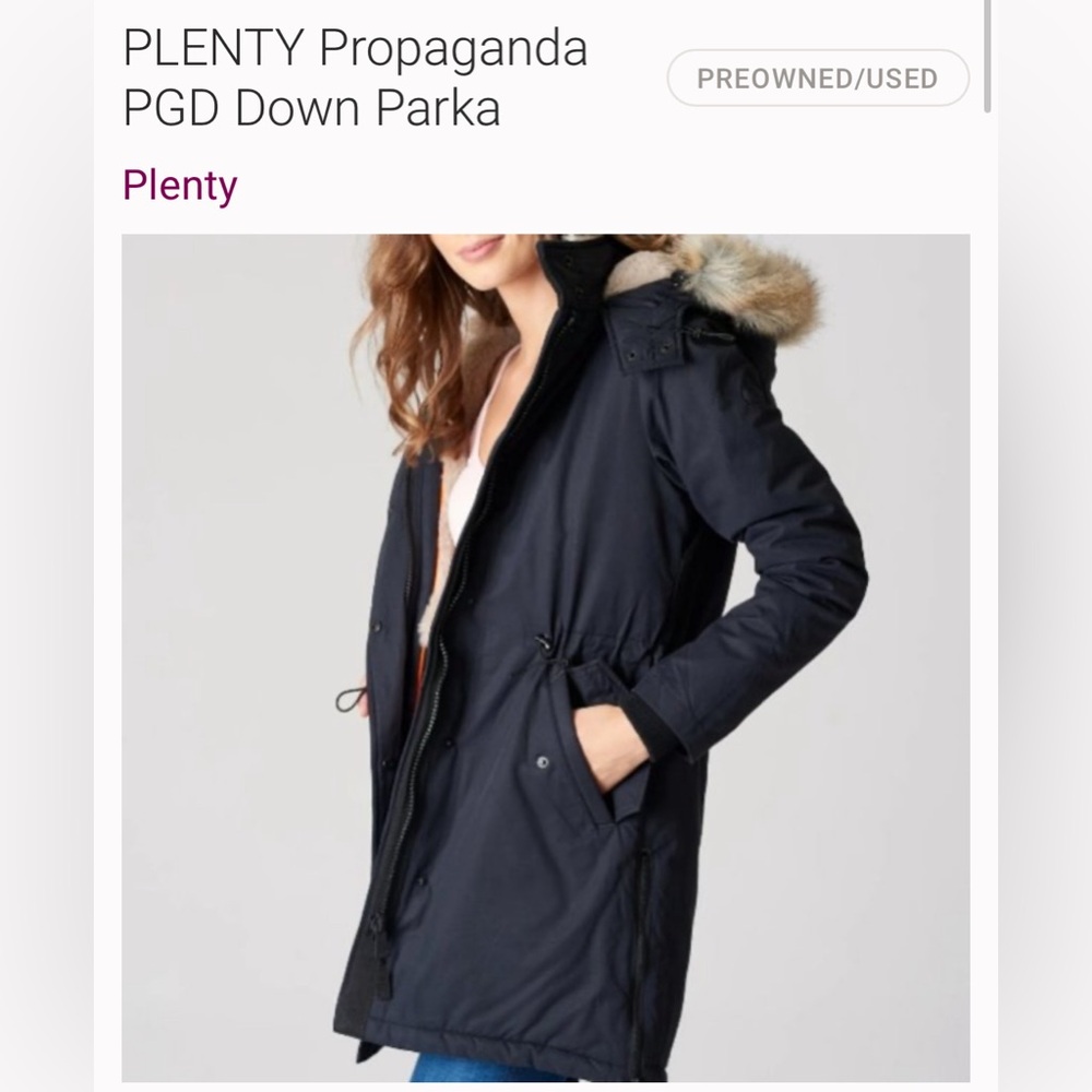 Plenty PDG jacket with furry lining women’s size Small